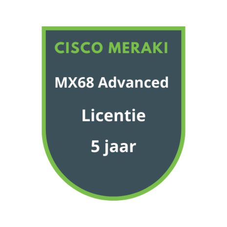 Cisco Meraki MX68 Advanced Security Licentie 5 jaar