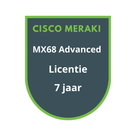 Cisco Meraki MX68 Advanced Security Licentie 7 jaar