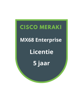Cisco Meraki MX68 Enterprise Licentie 5 jaar Cisco Meraki MX68 Enterprise Licentie 5 jaar