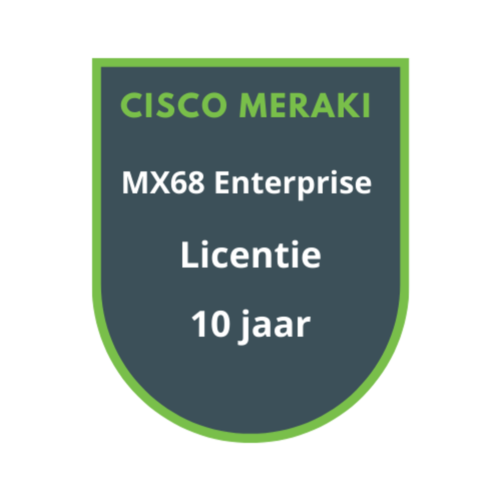 Cisco Meraki MX68 Enterprise Licentie 10 jaar