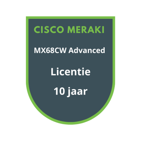 Cisco Meraki MX68CW Advanced Security Licentie 10 jaar