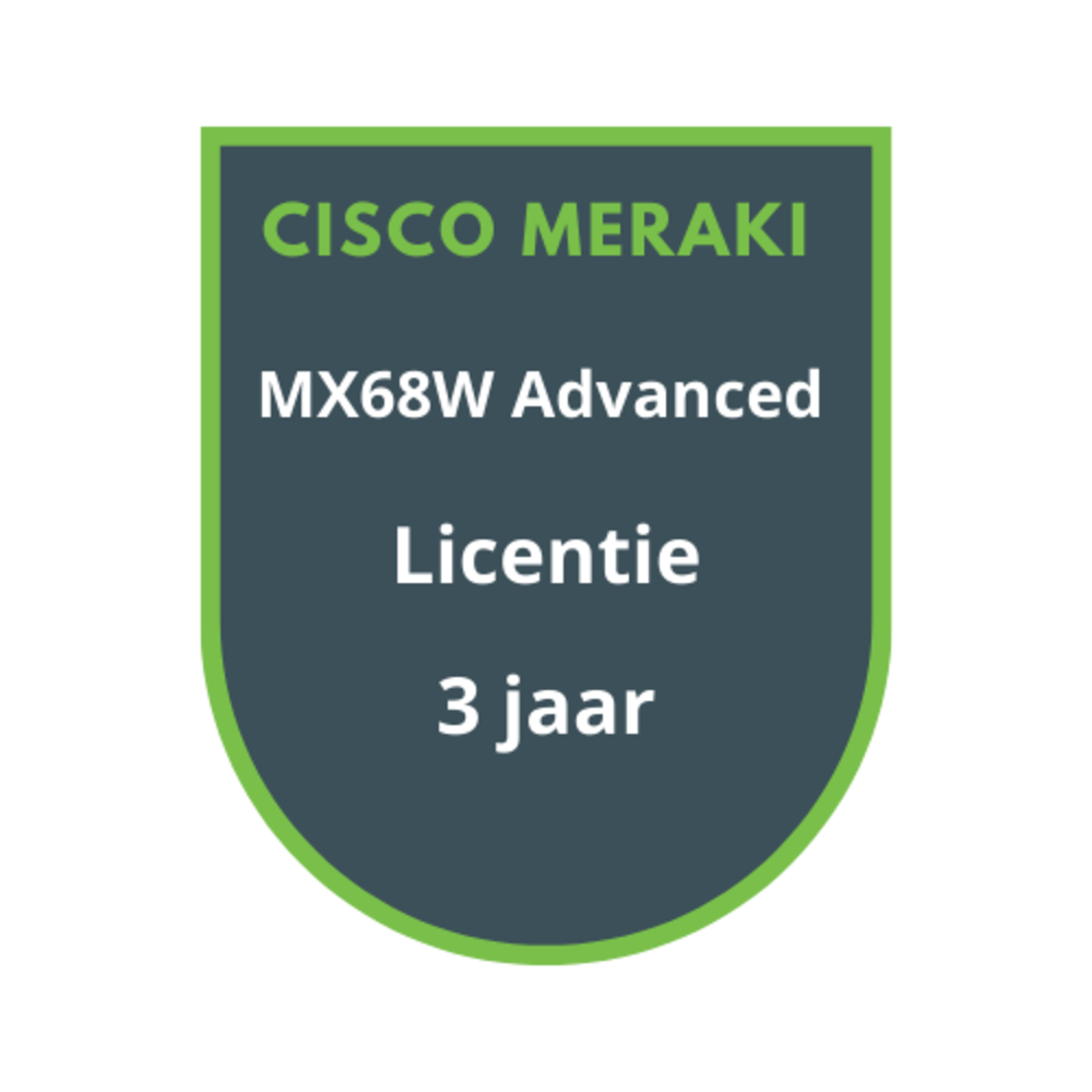 Cisco Meraki MX68W Advanced Security Licentie 3 jaar