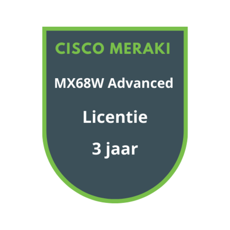 Cisco Meraki MX68W Advanced Security Licentie 3 jaar
