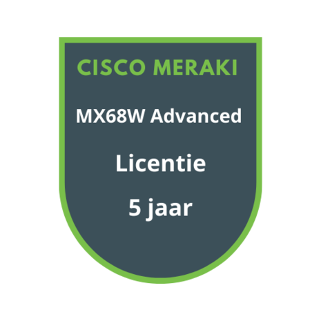 Cisco Meraki MX68W Advanced Security Licentie 5 jaar
