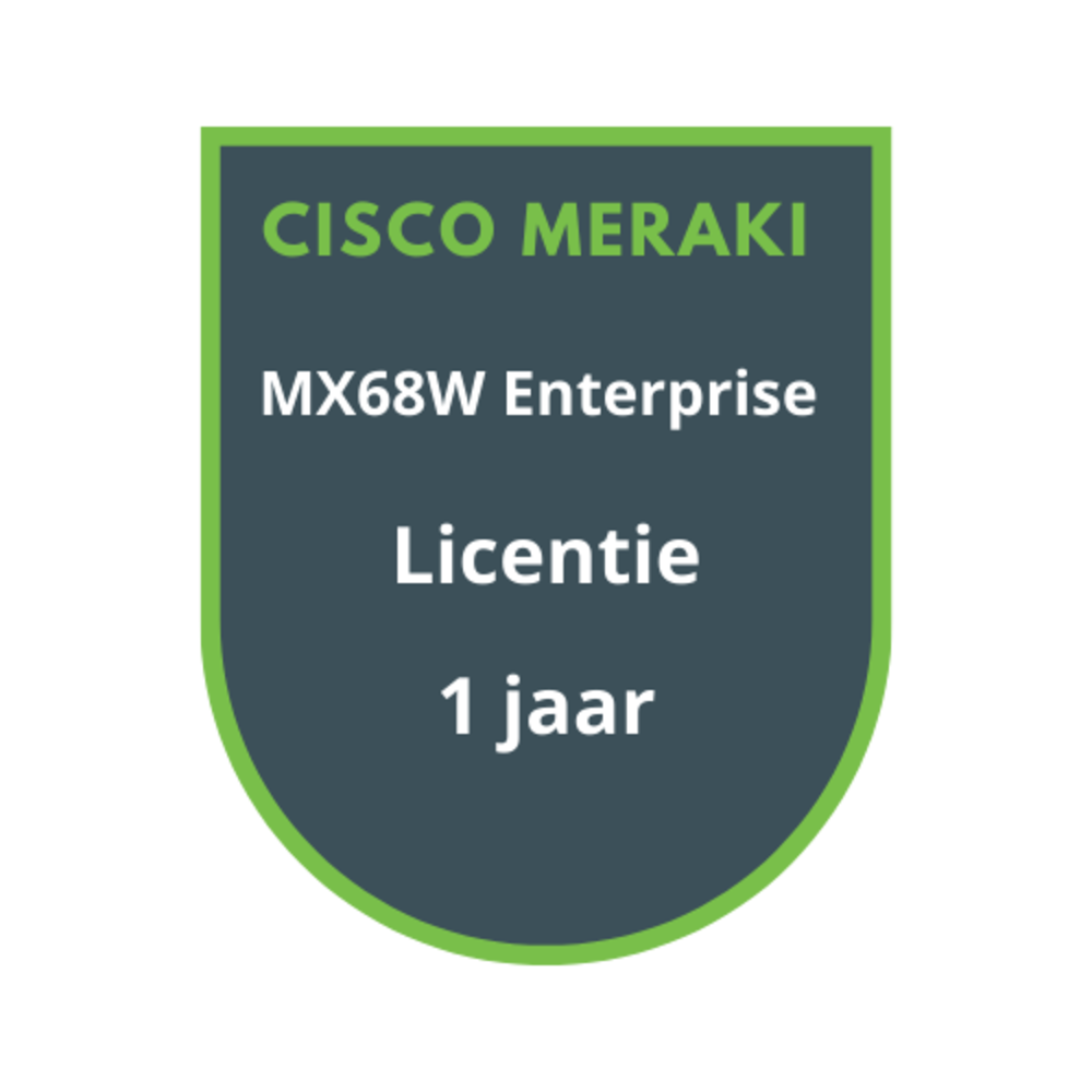 Cisco Meraki MX68W Enterprise Licentie 1 jaar