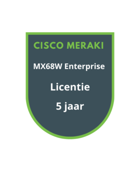 Cisco Meraki MX68W Enterprise Licentie 5 jaar Cisco Meraki MX68W Enterprise Licentie 5 jaar