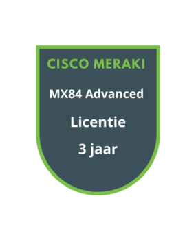 Cisco Meraki MX84 Advanced Security Licentie 3 jaar Cisco Meraki MX84 Advanced Security Licentie 3 jaar