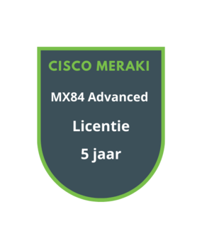 Cisco Meraki MX84 Advanced Security Licentie 5 jaar Cisco Meraki MX84 Advanced Security Licentie 5 jaar