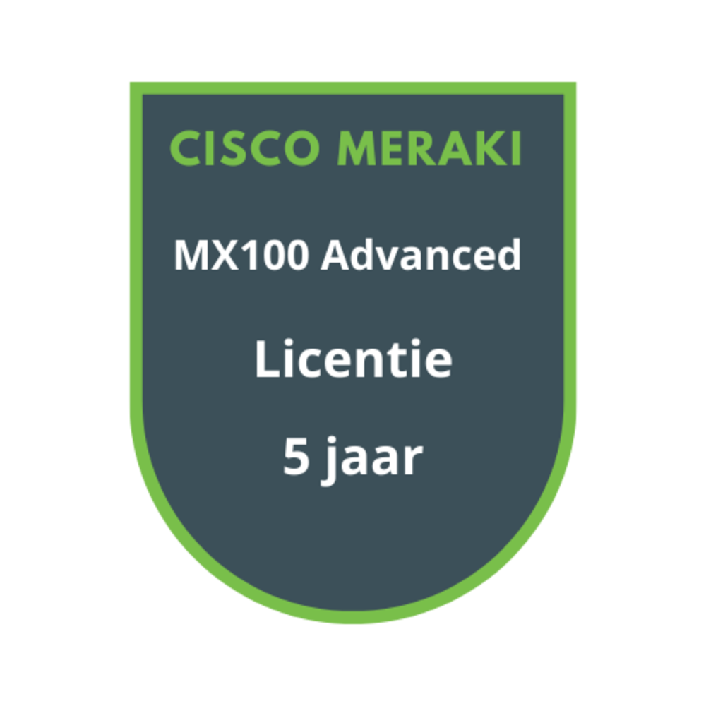 Cisco Meraki MX100 Advanced Security Licentie 5 jaar