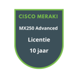 Cisco Meraki MX250 Advanced Security Licentie 10 jaar Cisco Meraki MX250 Advanced Security Licentie 10 jaar
