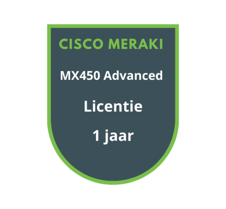 Cisco Meraki MX450 Advanced Security Licentie 1 jaar