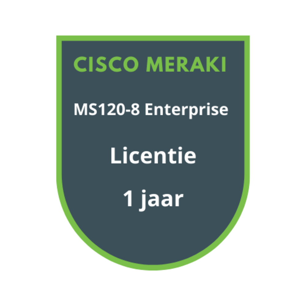 Cisco Meraki MS120-8 Enterprise Licentie 1 jaar
