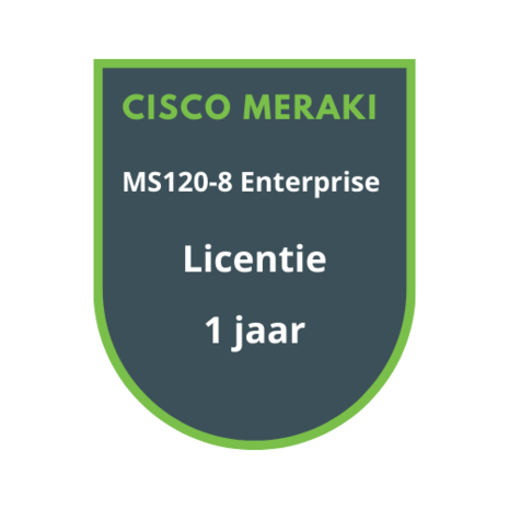 Cisco Meraki MS120-8 Enterprise Licentie 1 jaar