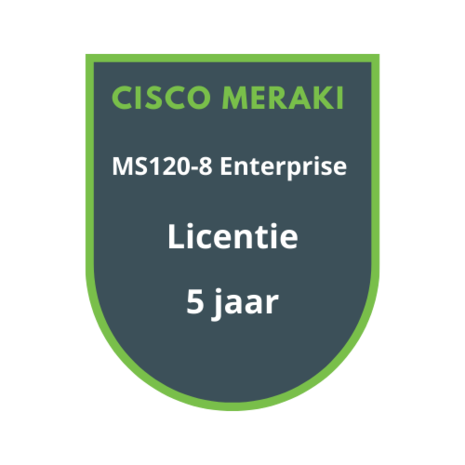 Cisco Meraki MS120-8 Enterprise Licentie 5 jaar