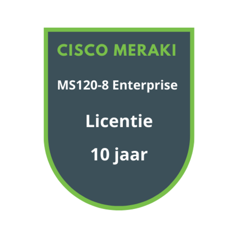 Cisco Meraki MS120-8 Enterprise Licentie 10 jaar