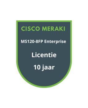 Cisco Meraki MS120-8FP Enterprise Licentie 10 jaar Cisco Meraki MS120-8FP Enterprise Licentie 10 jaar