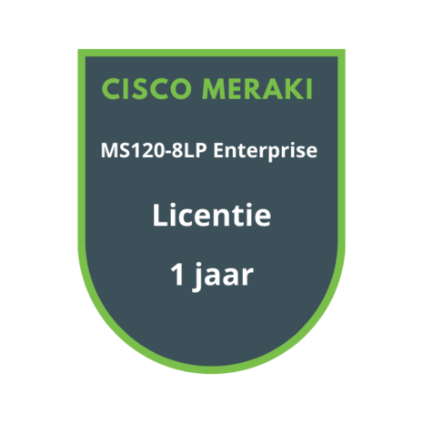 Cisco Meraki MS120-8LP Enterprise Licentie 1 jaar