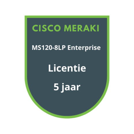 Cisco Meraki MS120-8LP Enterprise Licentie 5 jaar