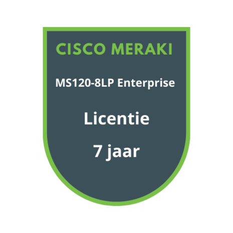 Cisco Meraki MS120-8LP Enterprise Licentie 7 jaar