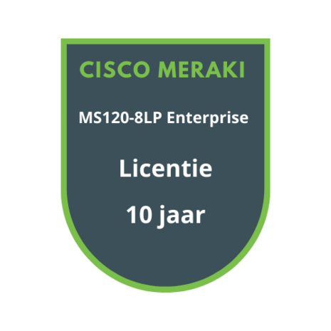 Cisco Meraki MS120-8LP Enterprise Licentie 10 jaar