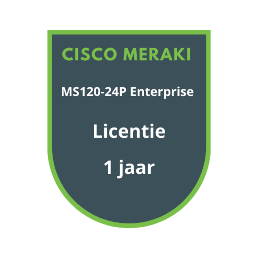 Cisco Meraki MS120-24P Enterprise Licentie 1 jaar