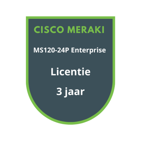 Cisco Meraki MS120-24P Enterprise Licentie 3 jaar