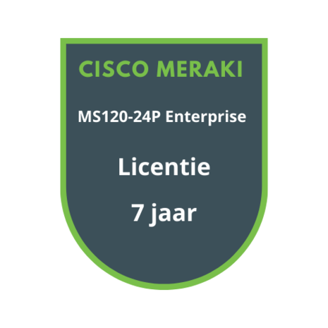 Cisco Meraki MS120-24P Enterprise Licentie 7 jaar