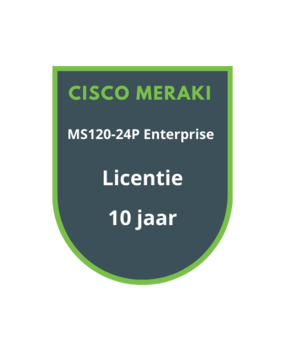 Cisco Meraki MS120-24P Enterprise Licentie 10 jaar Cisco Meraki MS120-24P Enterprise Licentie 10 jaar