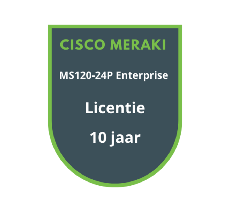 Cisco Meraki MS120-24P Enterprise Licentie 10 jaar