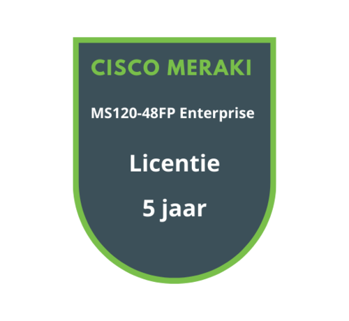 Cisco Meraki Cisco Meraki MS120-48FP Enterprise Licentie 5 jaar