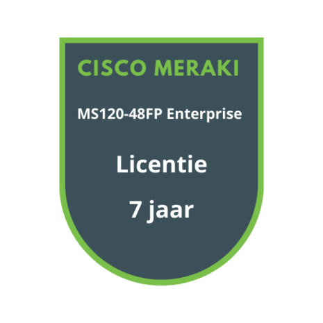 Cisco Meraki MS120-48FP Enterprise Licentie 7 jaar