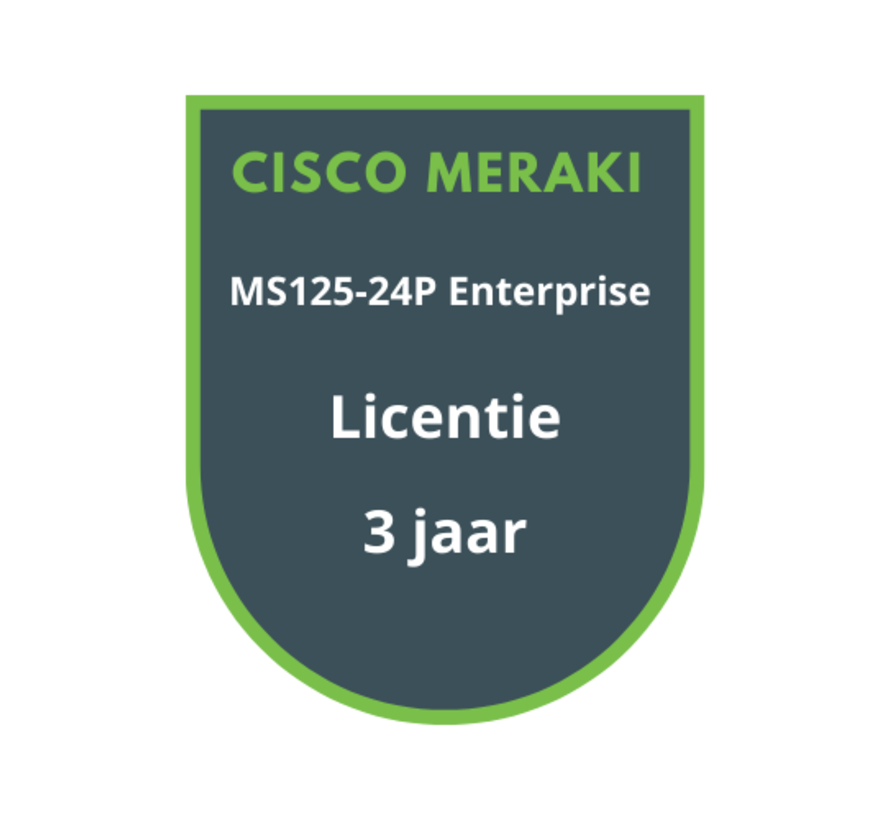 Cisco Meraki MS125-24P Enterprise Licentie 3 jaar