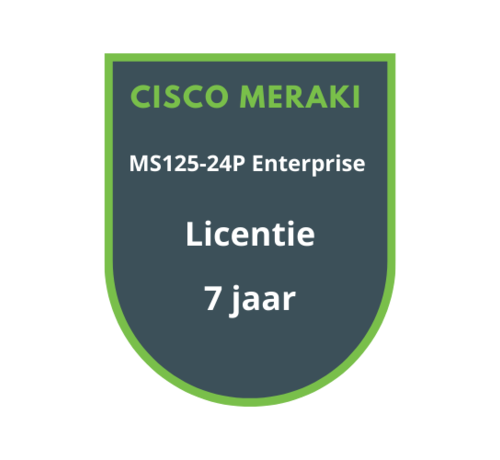 Cisco Meraki Cisco Meraki MS125-24P Enterprise Licentie 7 jaar