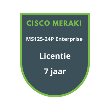 Cisco Meraki MS125-24P Enterprise Licentie 7 jaar