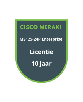 Cisco Meraki MS125-24P Enterprise Licentie 10 jaar Cisco Meraki MS125-24P Enterprise Licentie 10 jaar