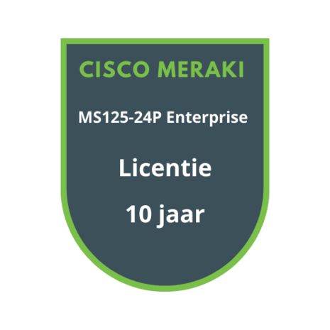 Cisco Meraki MS125-24P Enterprise Licentie 10 jaar