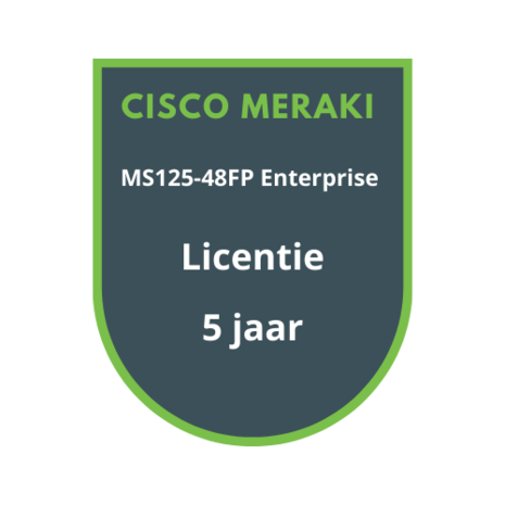 Cisco Meraki MS125-48FP Enterprise Licentie 5 jaar