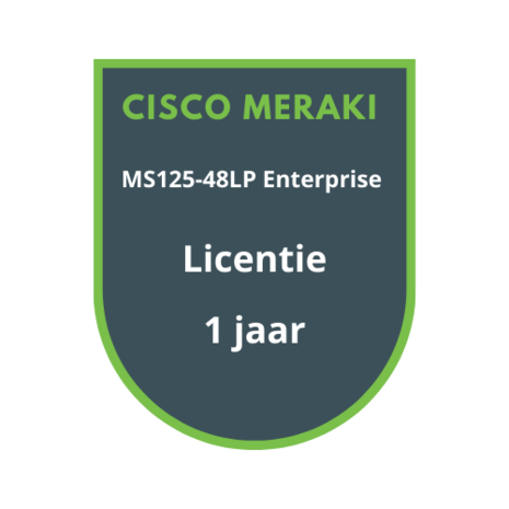 Cisco Meraki MS125-48LP Enterprise Licentie 1 jaar