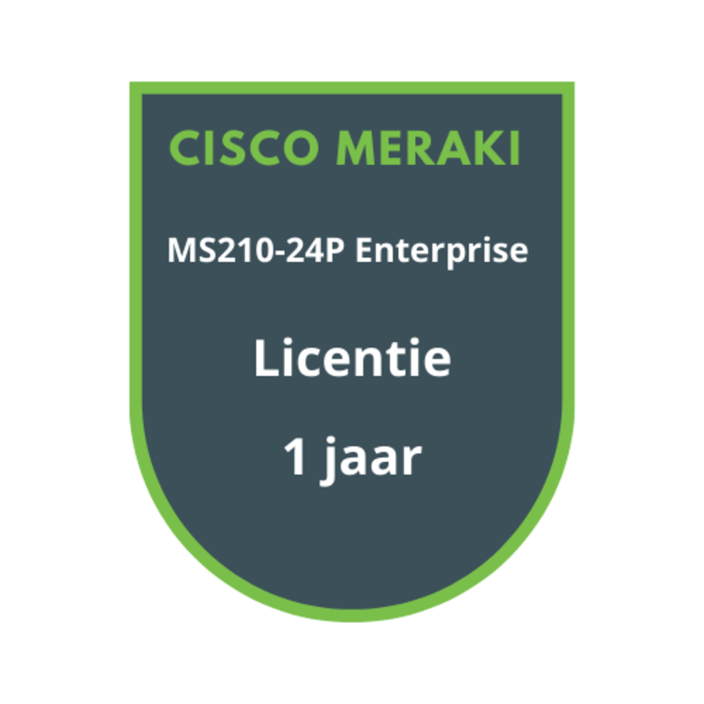 Cisco Meraki MS210-24P Enterprise Licentie 1 jaar