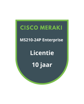 Cisco Meraki MS210-24P Enterprise Licentie 10 jaar Cisco Meraki MS210-24P Enterprise Licentie 10 jaar