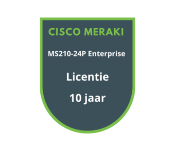 Cisco Meraki Cisco Meraki MS210-24P Enterprise Licentie 10 jaar