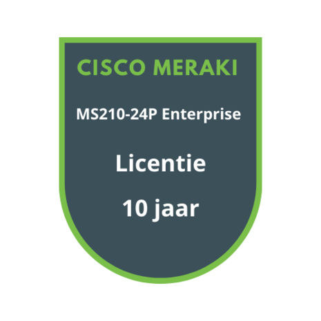 Cisco Meraki MS210-24P Enterprise Licentie 10 jaar