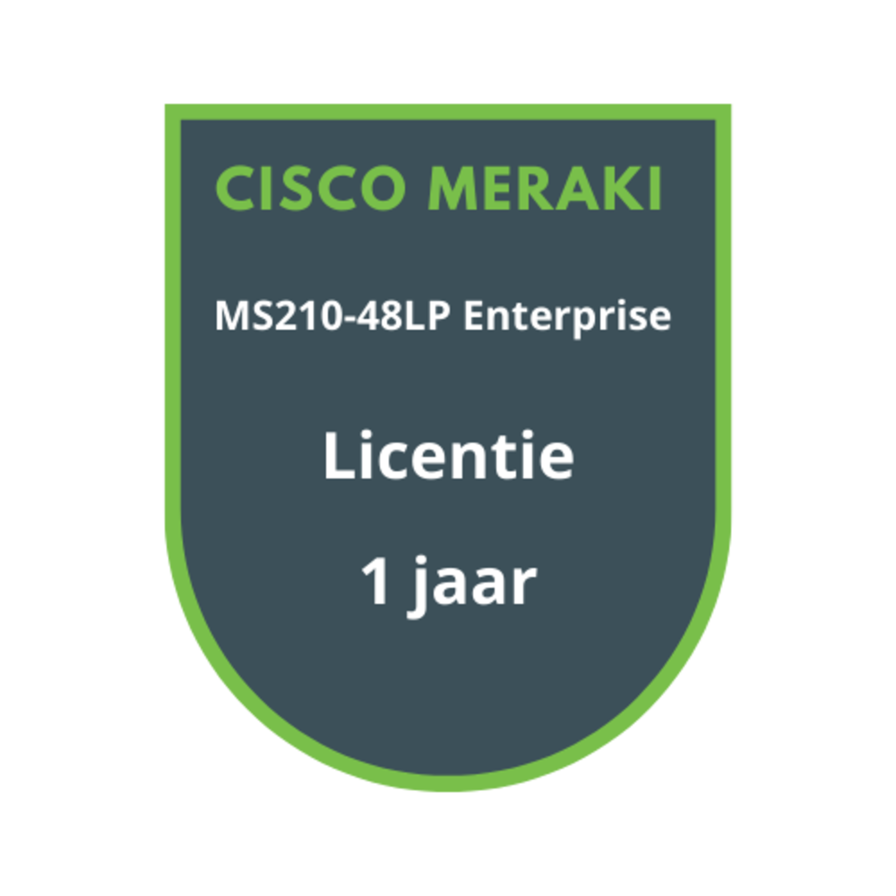 Cisco Meraki MS210-48LP Enterprise Licentie 1 jaar
