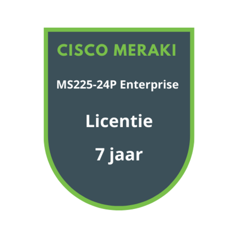 Cisco Meraki MS225-24P Enterprise Licentie 7 jaar