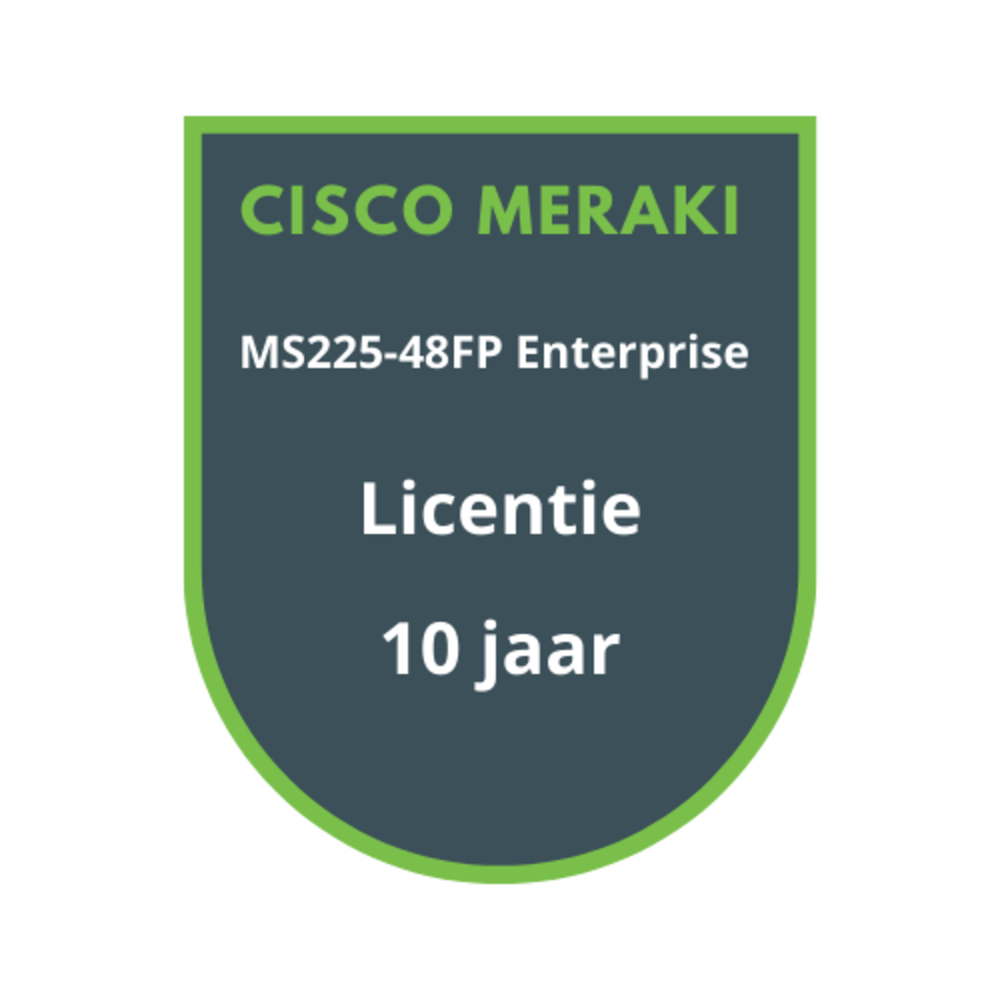 Cisco Meraki MS225-48FP Enterprise Licentie 10 jaar