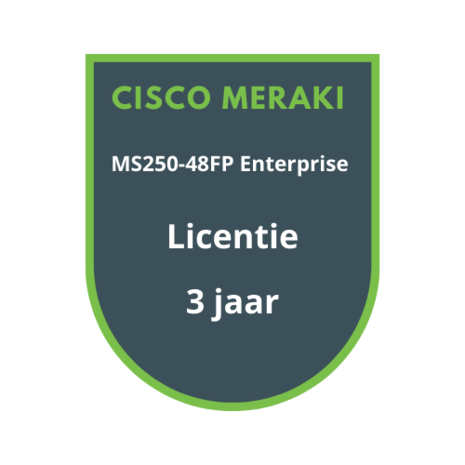 Cisco Meraki MS250-48FP Enterprise Licentie 3 jaar