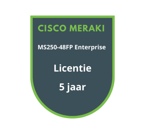Cisco Meraki Cisco Meraki MS250-48FP Enterprise Licentie 5 jaar