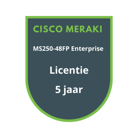 Cisco Meraki MS250-48FP Enterprise Licentie 5 jaar