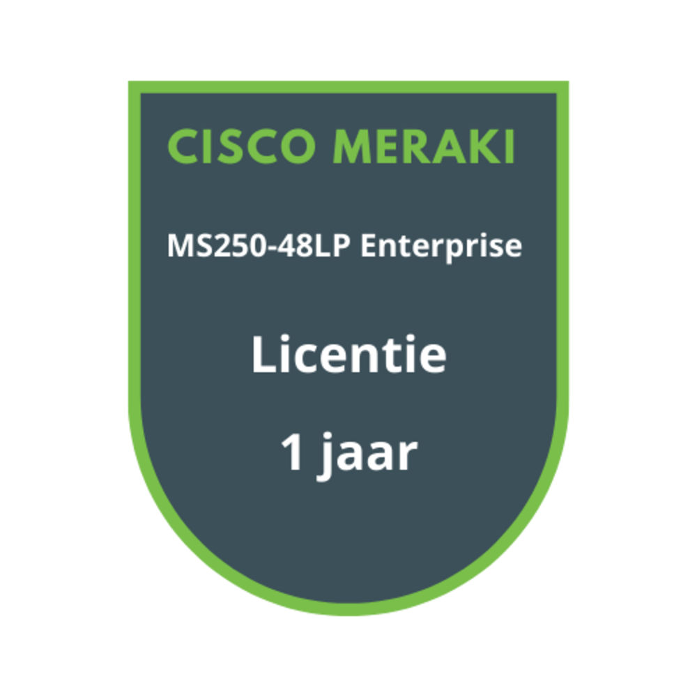 Cisco Meraki MS250-48LP Enterprise Licentie 1 jaar