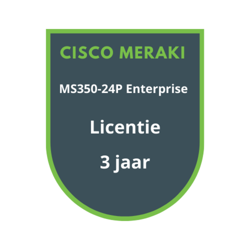 Cisco Meraki MS350-24P Enterprise Licentie 3 jaar